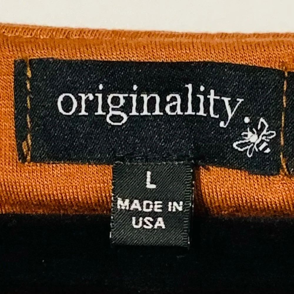 Dry Goods by Originally Orange Long Sleeve Square Neck Crop Top Size Large NWT - Picture 4 of 8